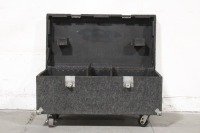 Carpeted and Divided Wheeled Tote Case w/ (6) 6x16x9 Slots and (2) 7x9x15 Slots