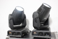 Lot (2) Martin MAC 2000 Wash XB Moving Head Lights in Wheeled Hard Case