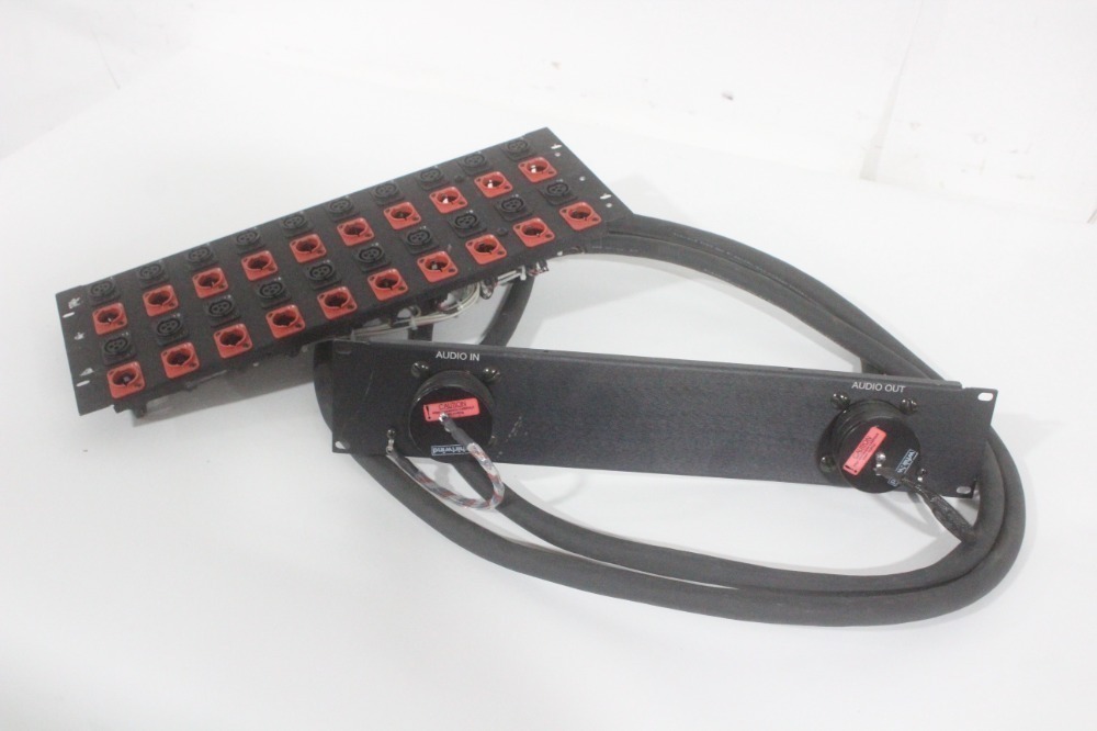 Input/output Patch Panel Whirlwind XLR Patch Panel w/ (2) W6CRP 84-Pin Connectors and (20) Input ...