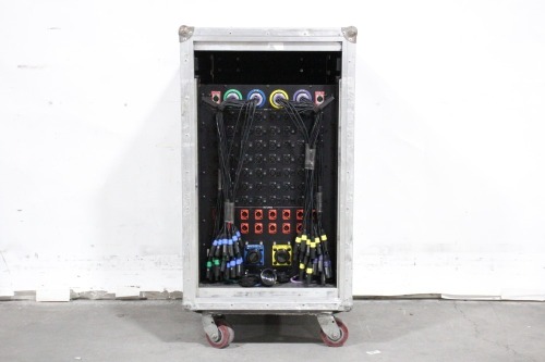 Whirlwind Patchmaster 56x16 XLR Channel Splitter System w/ (3) Whirlwind W4CRP MASS 176-Pin Chassis Socket, (4) Whirlwind W5 48 Pin Panel Mount in R&R Wheeled Hard Case