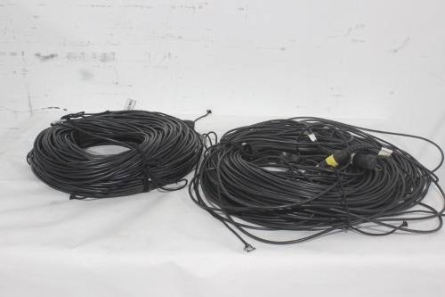 Lot (2) 490' - TiniFiber TF4-OM3-PU 50/125 4 Fiber 900um Polyurethane Indoor/Outdoor Micro Armored Fiber Optic Cables