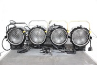 Lot (4) Desisti Leonardo 320 w/ (4) Barn Doors, (6) "C" Clamps in Wheeled Road Case