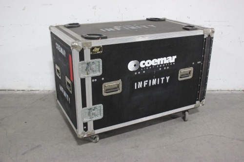 Lot (2) Coemar Infinity Spot XL Moving Stage Lights in Hard Wheeled Case