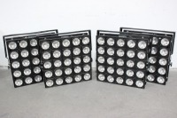 Lot (4) 5x5 1900W Matrix Lights in Wheeled Hard Case
