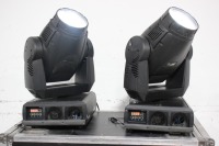 Lot (2) Martin MAC 2000 Wash XB Moving Head Lights in Wheeled Hard Case