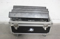 Lot (4) Eurolite LED Bar-648/5 RGB Light Bars (Pixels Out) in Wheeled Hard Case