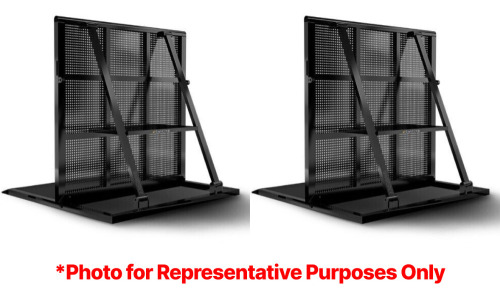Lot (2) BRAND NEW Black Aluminum Barricade 48" SmartStage
