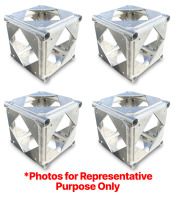 Lot (4) SmartStage TB16CBS Cornerblock - 16"x16" Silver Aluminum, Node Connection - (TUV - SGS Certified) [BRAND NEW]