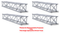 Lot (4) SmartStage TRB1634S Lighting/Box Truss 34" - 16"x16" Silver Aluminum, Node Connection - (TUV - SGS Certified) [BRAND NEW]