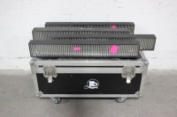 Lot (4) Eurolite LED Bar-648/5 RGB Light Bars in Wheeled Hard Case