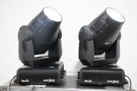 Lot (2) Martin MAC 2000 Wash XB Moving Head Lights in Wheeled Hard Case