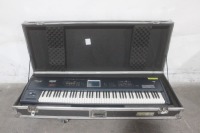 Korg Triton Extreme Music Workstation Sampler 88 Keyboard Synthesizer in Hard Wheeled Carrying Case