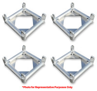 Lot (4) SmartStage TRB16FPS Face Plate - 16"x16" Silver Aluminum, Node Connection - (TUV - SGS Certified) [BRAND NEW]