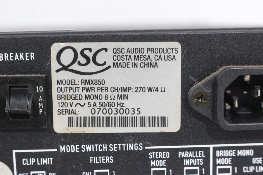 QSC RMX 850 Professional Power Amplifier