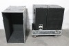 Lot (2) EAW KF650e Passive 3-Way Speakers in Wheeled Hard Case