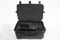 Clear-Com HME DX210 Digital Wireless Intercom System w/ (5) HME HS15 Headsets, (4) HME BP210 2 Channel Belt Packs, (1) HME AC40 Battery Charger (Holds 10 Batteries), (8) HME Rechargeable Batteries, (4) HME Belt Pack Pouches, (2) 2.4 GHz Band Antennae in S