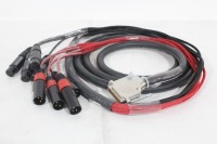 5' - Whirlwind DBF2-FM-010 Fanout Cable w/ (4) XLR AES Input Connectors and (4) XLR AES Output Connectors