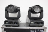 Lot (2) Martin MAC 2000 Wash XB Moving Head Lights in Wheeled Hard Case
