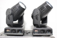 Lot (2) Martin MAC 2000 Wash XB Moving Head Lights in Wheeled Hard Case