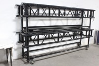 Lot (2) Tyler Truss 10' - 14x24x120" GT Truss w/ Indexable Spigots & Wheeled Legs