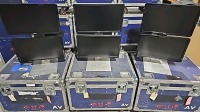Lot (3) Digital Signage Playback Monitor Kit w/ (2) Dell S2209Wb 22" Widescreen Monitors in Hard Rolling Case