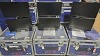 Lot (3) Digital Signage Playback Monitor Kit w/ (2) Dell S2209Wb 22" Widescreen Monitors in Hard Rolling Case