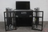 Lot (2) Samsung UE46A 46" Commercial Displays w/ Stands & Case