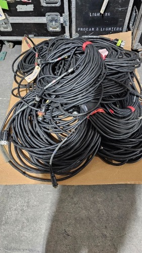Lot (14) Various Lengths, Gages, And Types Cables (Spare Parts)