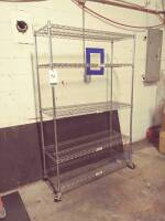 Chrome Wire Shelving w/ Wheels