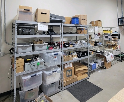 Lot Shelving w/ Contents
