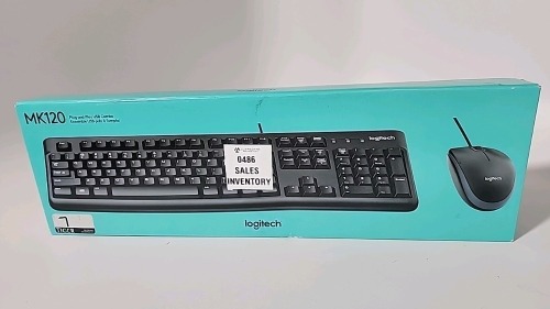 Logitech MK120 Wired Keyboard Mouse USB Combo