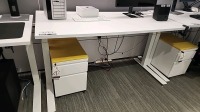 Knoll Adjustable Electric Standing Desk & Mobile Boxfile Pedestal