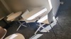 Knoll 30" White Caffe tables with 2 Chairs