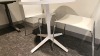 Knoll 30" White Caffe tables with 2 Chairs - 2