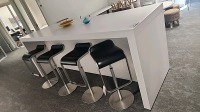 Custom White Rectangle Bar Table
