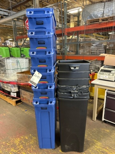 (12) Commercial Trash Cans