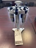 (7) Assorted Rainen Pipettes w/ Stand