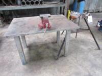 Heavy Duty Metal Shop Table 34in x 48in x 31in