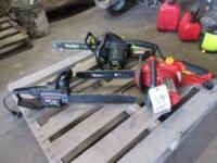Lot (3) Assorted Size And Manufacturer Electric Chain Saws