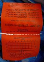 Flow Line Safety Restraints