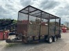 Wire Mesh Enclosed Trailer w/ Contents