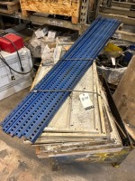 Steel Crate w/ Contents & Aluminum Shelving