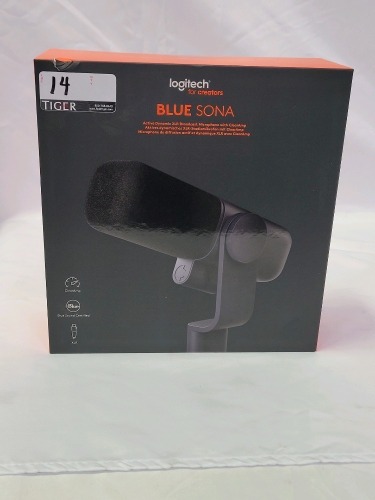 New Logitech Blue Sona Dynamic Broadcasting Microphone w/ Clear Amp-Graphite