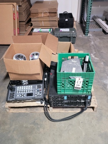 Vaddio Precision Camera Controller, (3) Sony Video Cameras, (12) Lightware Receptors, (48) Telex Alkaline Battery Holders, & (2) Entela Systems