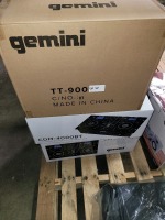 New (2) Gemini Modern Bluetooth Turntable Systems, (2) On-Stage Speaker Covers, & (2) Gemini Dual Media Player w/ Bluetooth