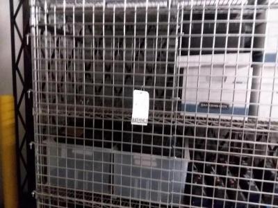 Wire Mesh Rolling Security Cart w/ Shelves