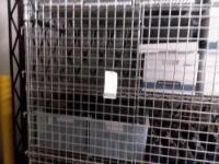 Wire Mesh Rolling Security Cart w/ Shelves