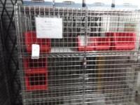 Wire Mesh Rolling Security Cart w/ Shelves