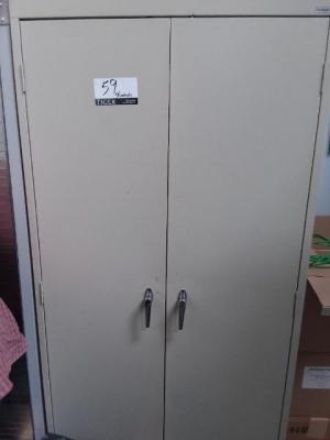 2 Door Storage Cabinet H 72in x W 36in x D 18in w/ Contents