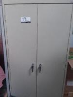 2 Door Storage Cabinet H 72in x W 36in x D 18in w/ Contents